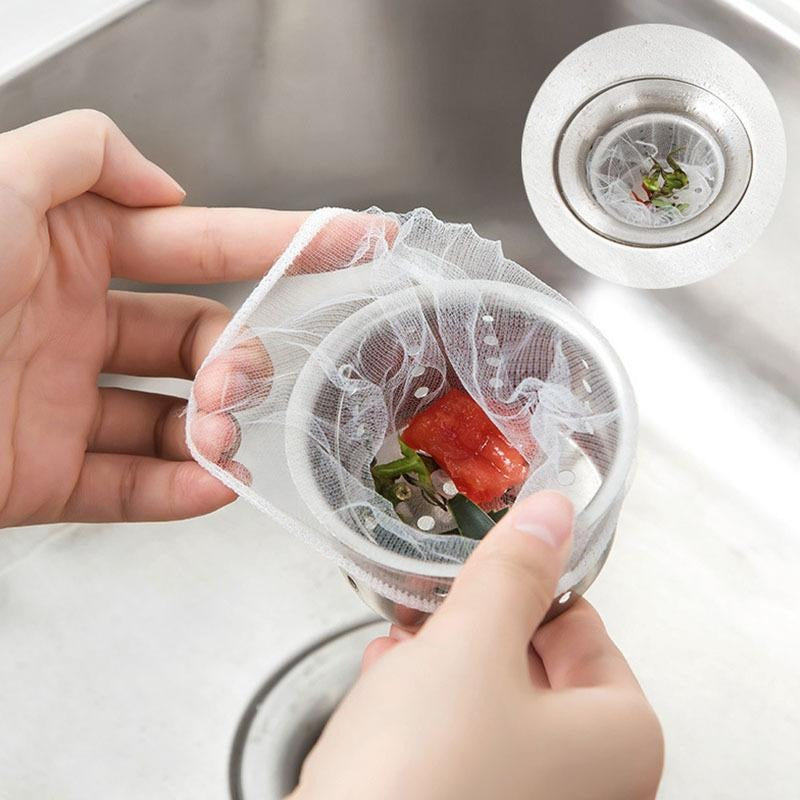 Shopping Bee Kitchen Sink Strainer Mesh - 100 PCS with Free Strainer