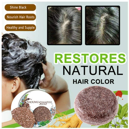 Organic Hair Darkening Shampoo Bar ( Buy 1 Get 1 Free ) (4.8 ⭐⭐⭐⭐⭐ 79,985 REVIEWS)